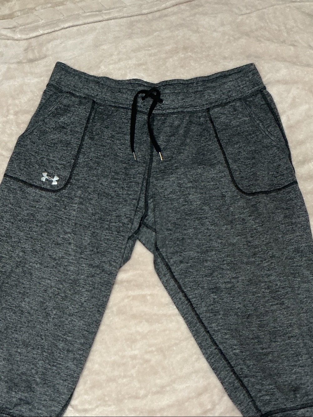 Under Armour Women's Dark Heather Gray Jogger Track Pants